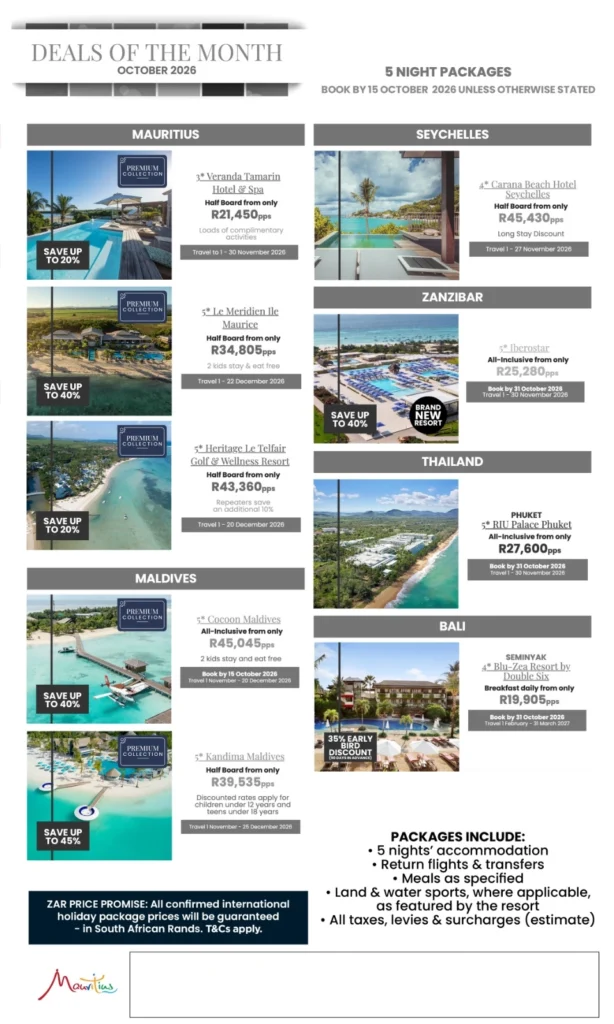 Holiday Factory OCTOBER deals
